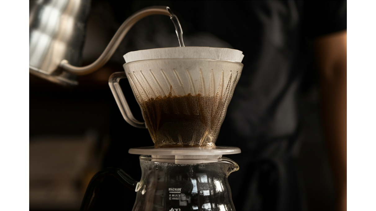 V60_60度錐形設計_萃取時間縮短15秒_風味純淨度提升
