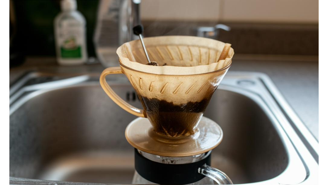 V60濾杯深度清潔_小蘇打_檸檬酸_咖啡清潔劑3種方法_每月定期清潔恢復最佳狀態