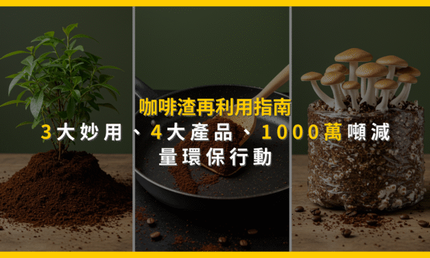 咖啡渣再利用指南：3大妙用、4大產品、1000萬噸減量環保行動