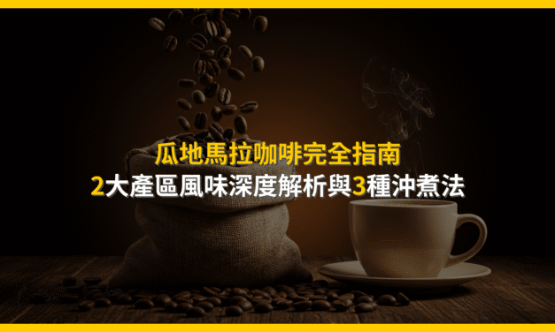 瓜地馬拉咖啡完全指南：2大產區風味深度解析與3種沖煮法